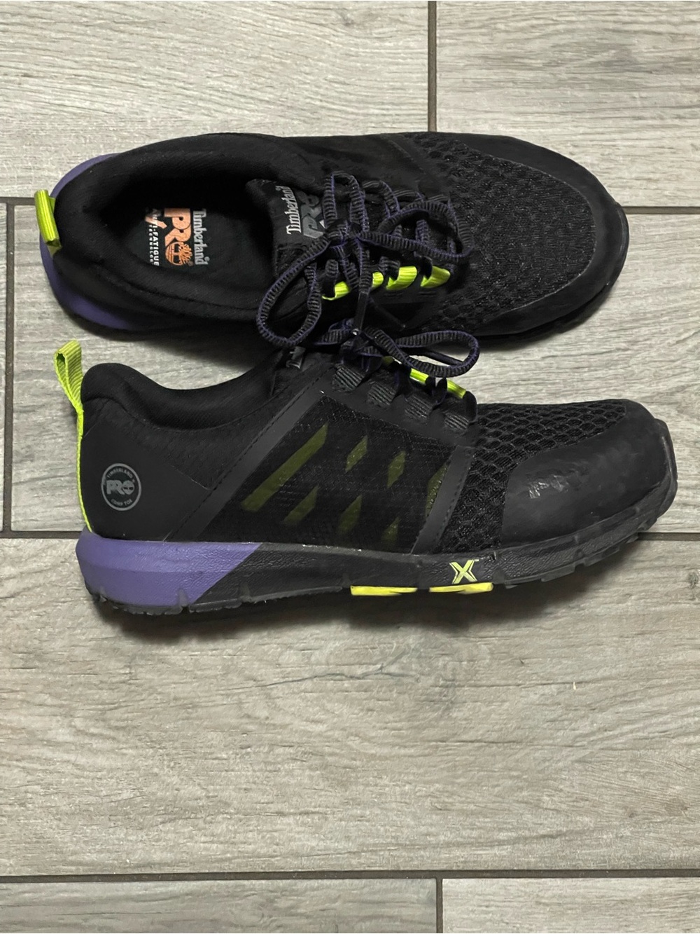 Pre-owned Timberland PRO Black purple and green Radius Safety Toe Composite
